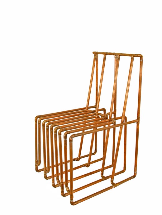 Chair in Copper by TJ Volonis For Sale at 1stDibs | copper first chair, copper  wire chair