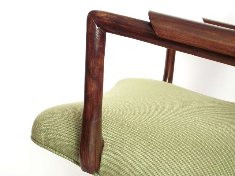 1950s Sculptural Solid Wood Lounge Chair with Espresso Stain 1