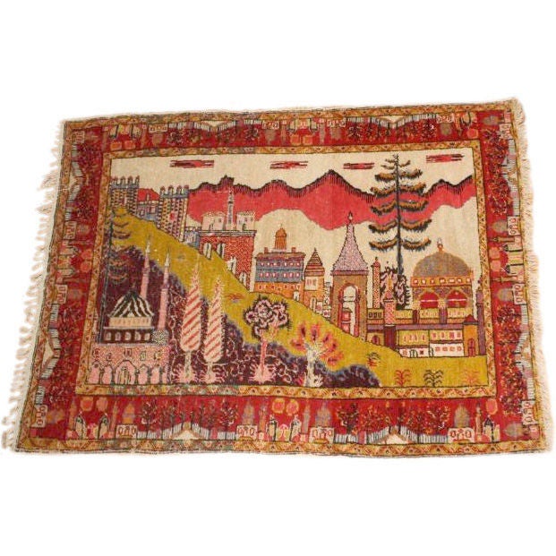 An Unusual "Psychedelic" Turkish Rug