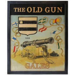 English Pub Sign - The Old Gun (Gales - 1308)