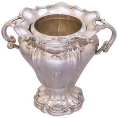 English Wine Cooler of Sheffield Plate