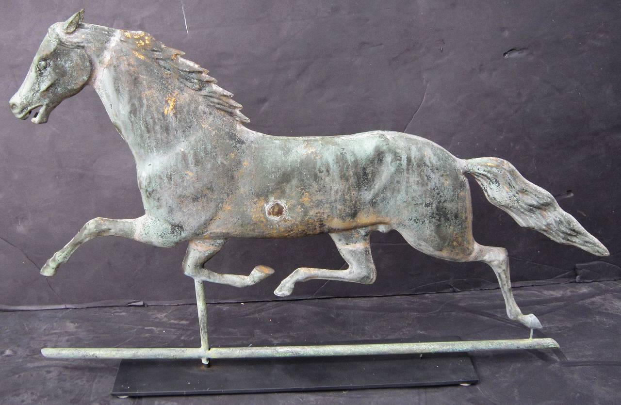 American Galloping Horse Weathervane on Stand 1