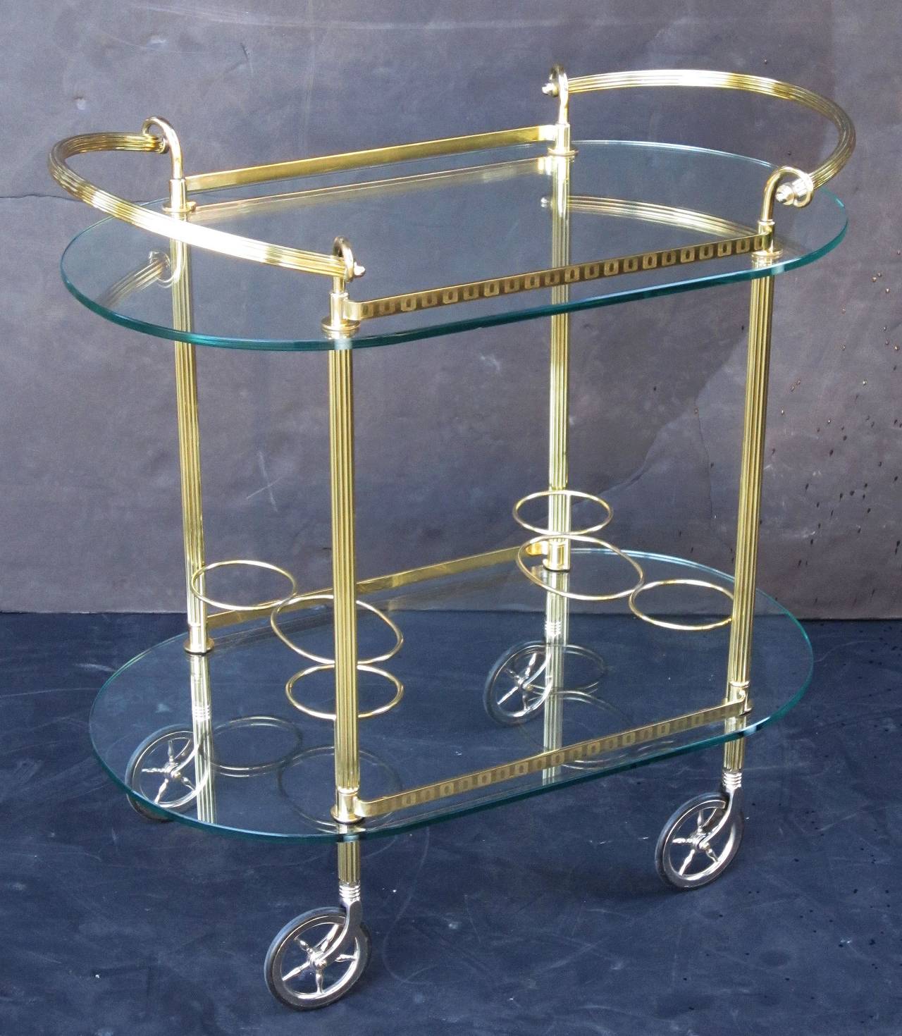Brass French Drinks Cart or Trolley