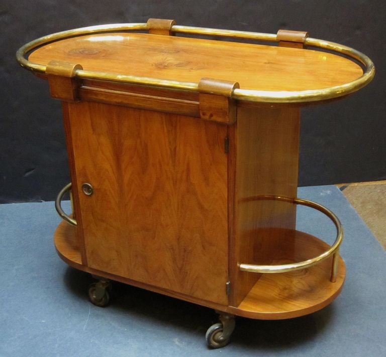 Drinks Trolley of Burr Walnut from the Art Deco Era 2