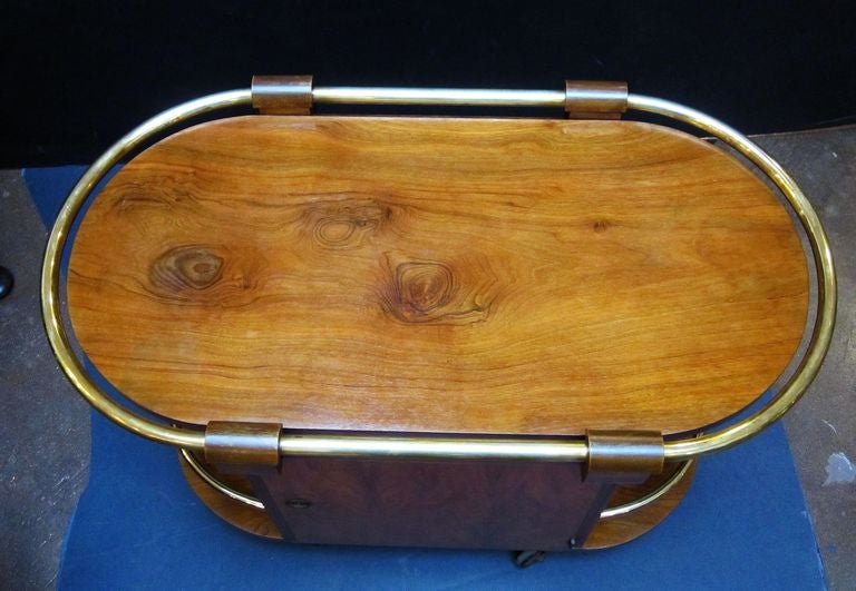 Drinks Trolley of Burr Walnut from the Art Deco Era 1