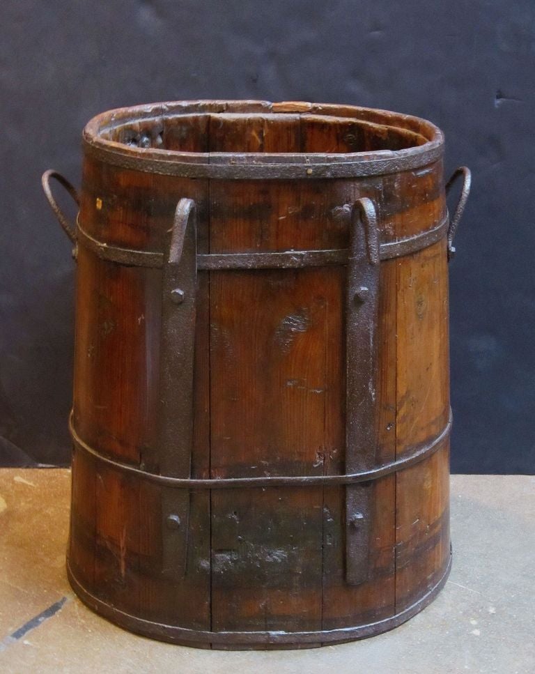 German Large Bavarian Iron-Bound Coopered Barrel