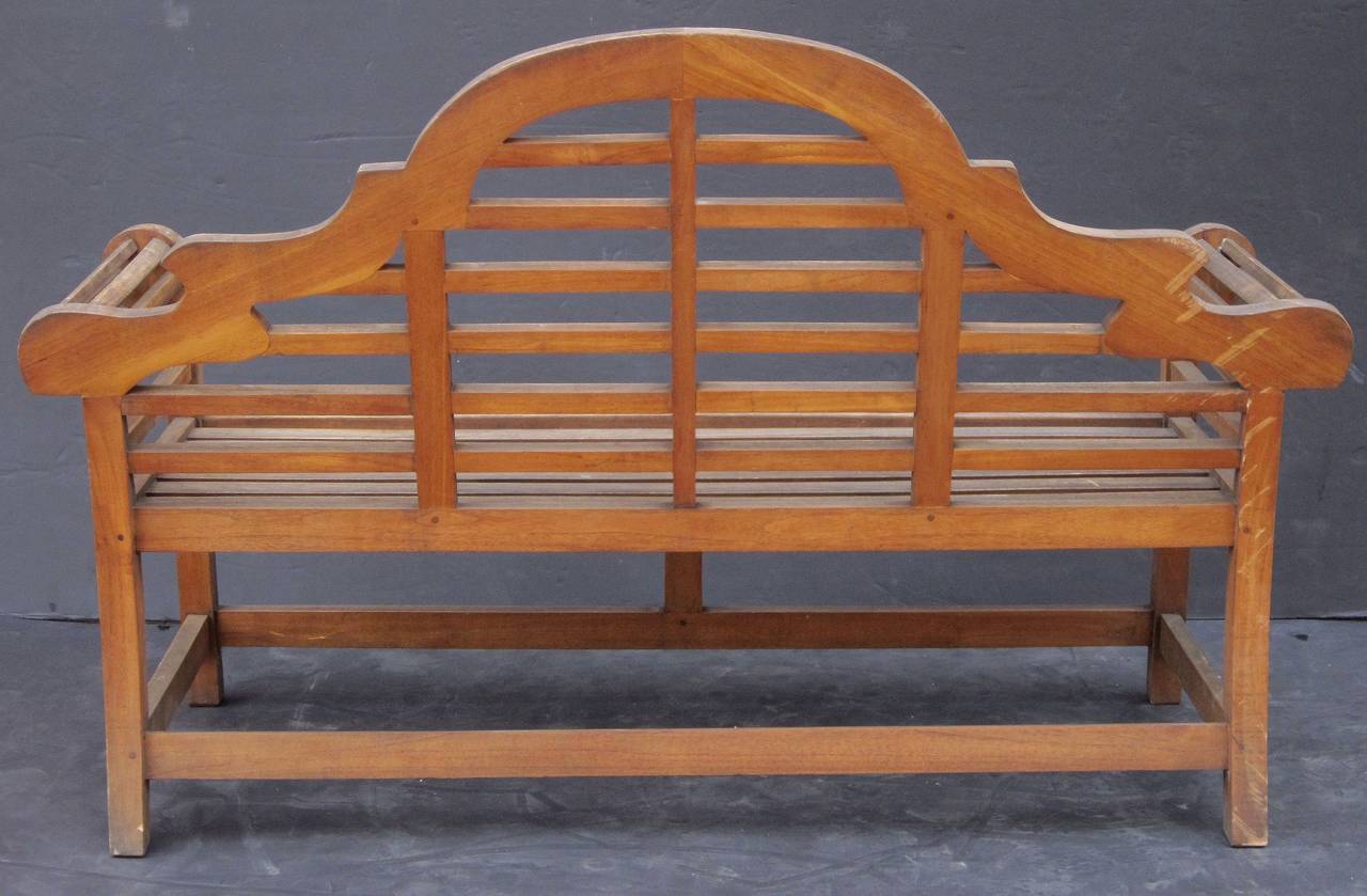 Lutyens Style Garden Bench Seat of Teak 2