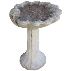 English Sea Shell Bird Bath