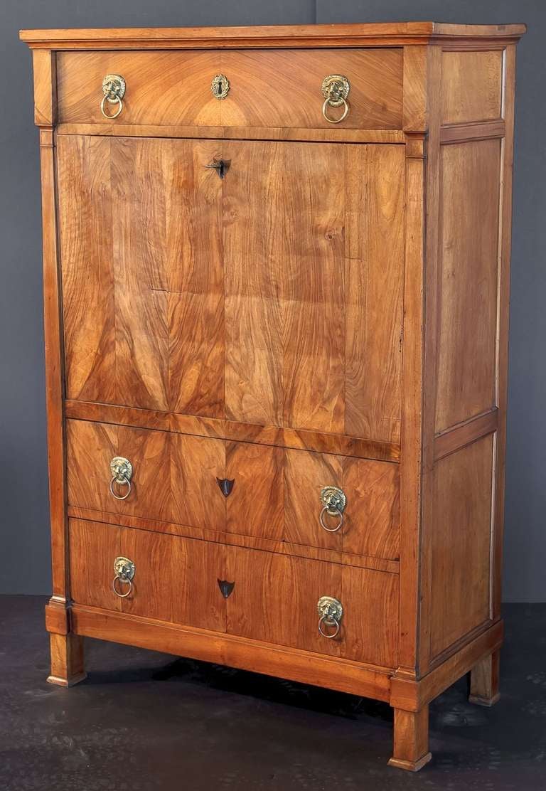 French Secretary Chest of Cherrywood In Excellent Condition In Austin, TX