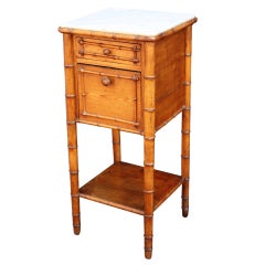 Antique Faux Bamboo Night Stand