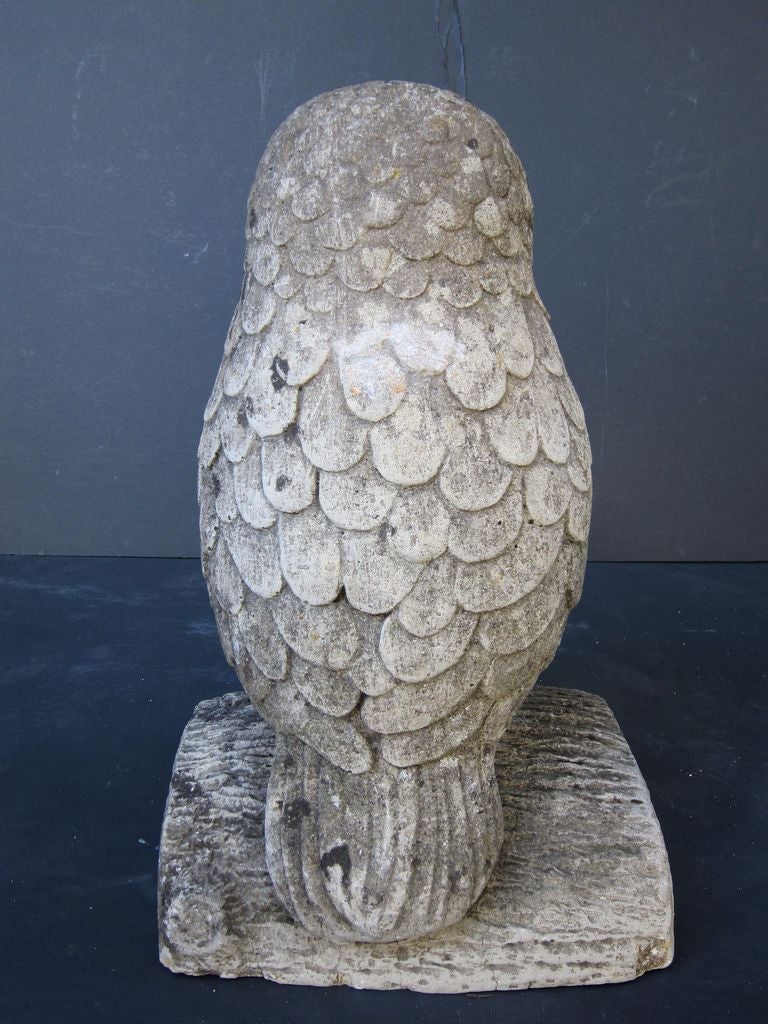 Large English Garden Stone Owl 1