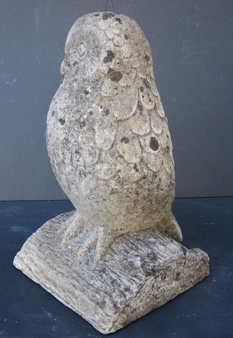 Large English Garden Stone Owl 4