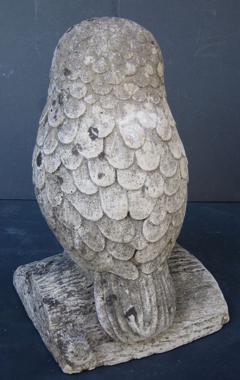 Large English Garden Stone Owl 2