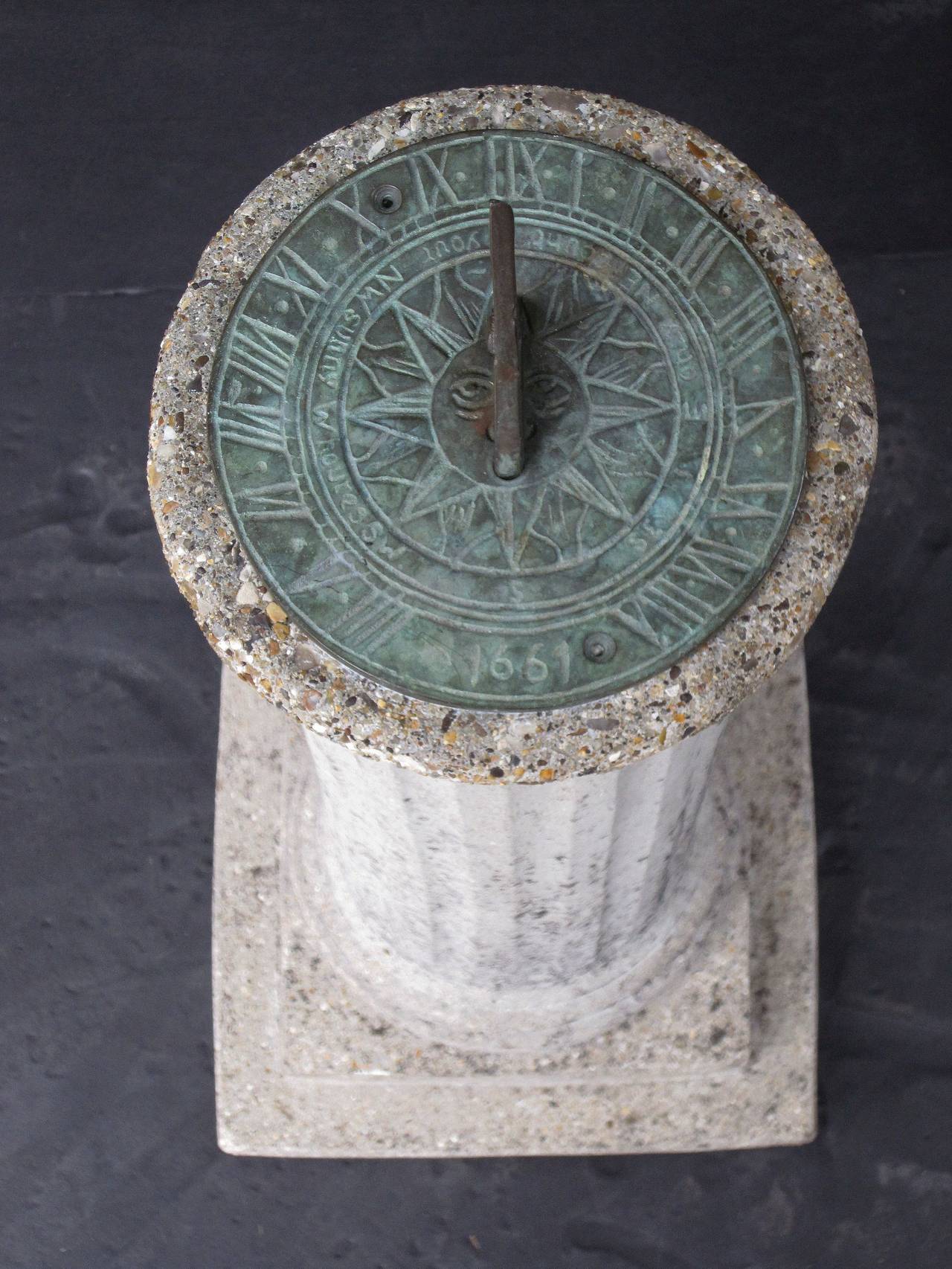 English Garden Column Sun Dial 1