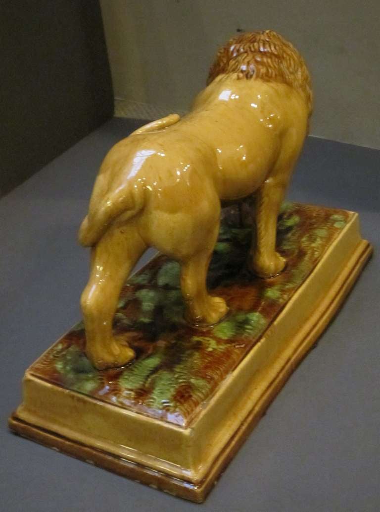 English Staffordshire Lion with Treacle Glaze 5
