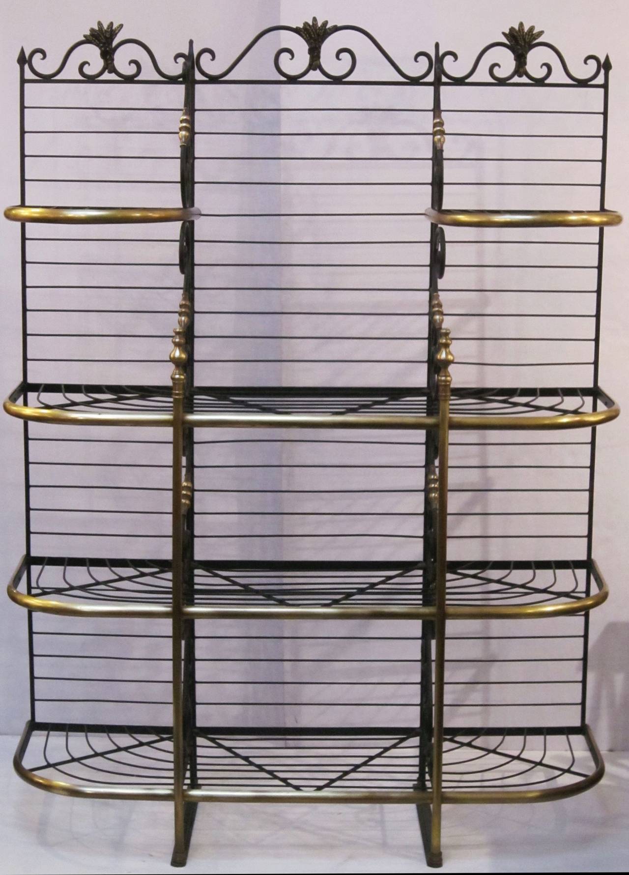 large wrought iron bakers rack