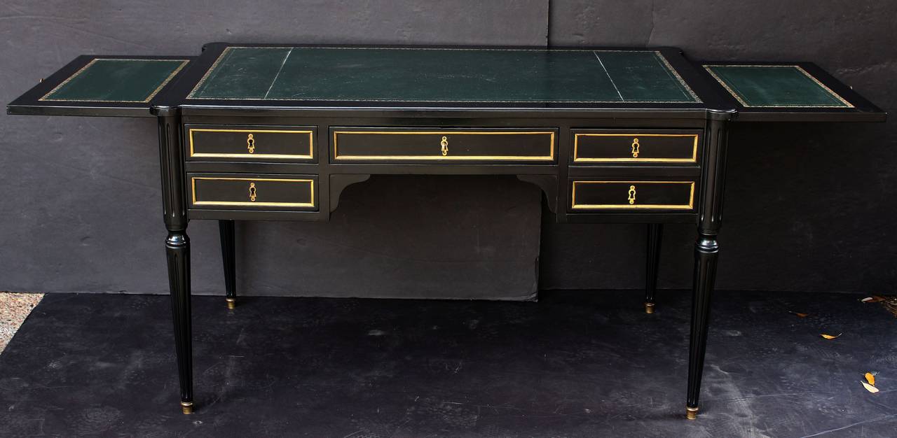 French Ebonized Writing Desk In Excellent Condition In Austin, TX