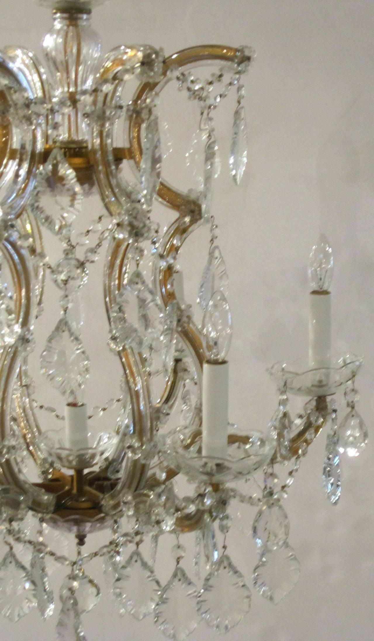 Gilt Maria Theresa Seven-Light Chandelier