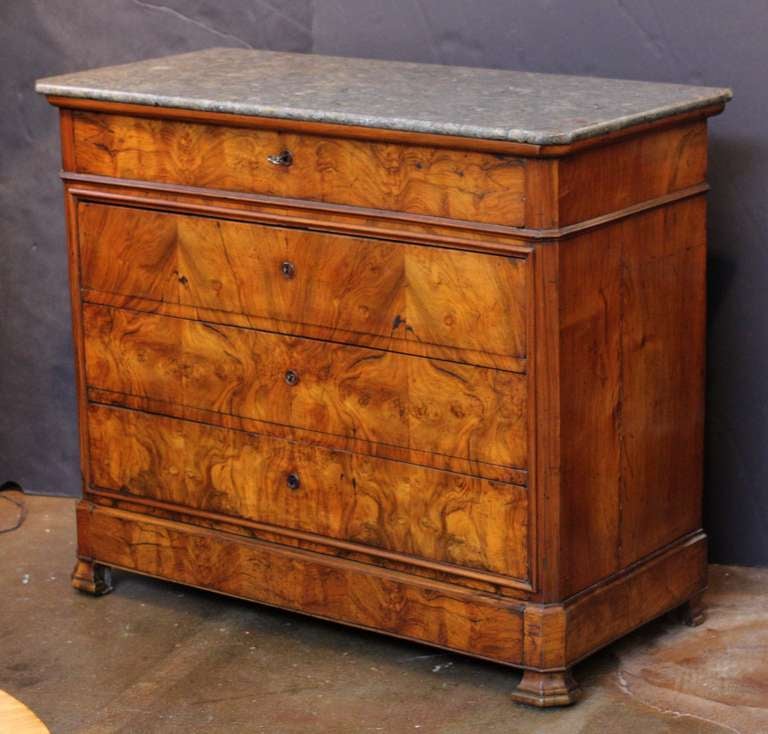 Louis Philippe Chest of Burr Walnut 1