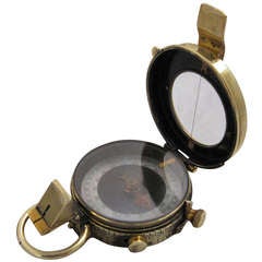 British WWI Marching Compass with Leather Case