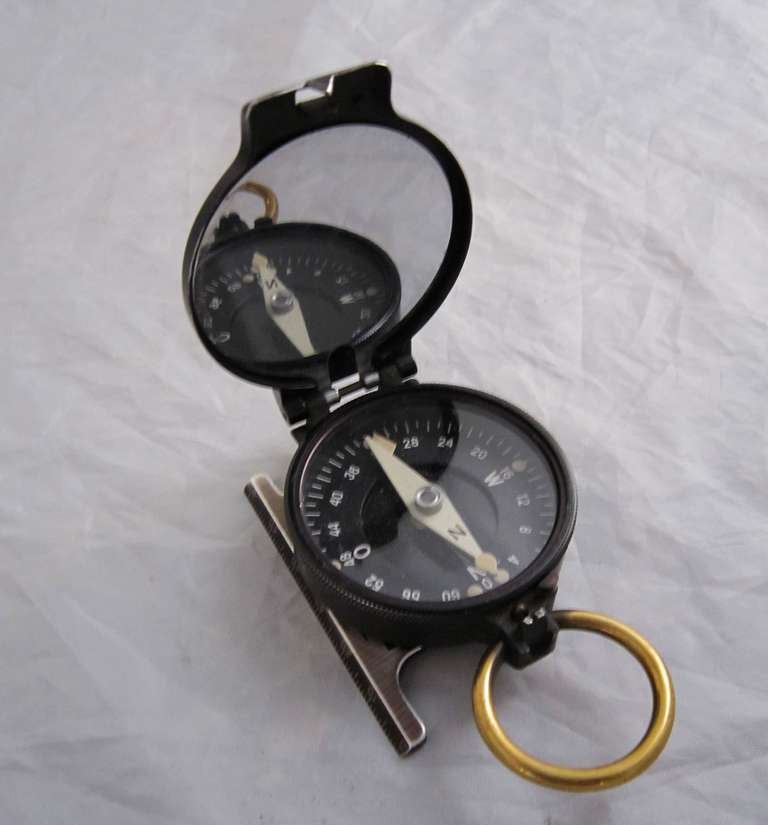 Mid-20th Century German Wehrmacht Field Compass from WWII
