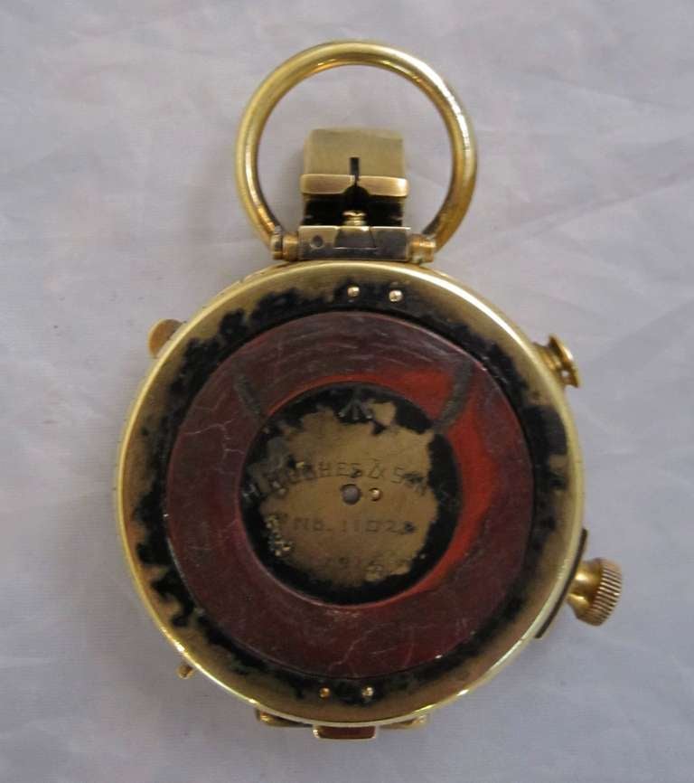 Anglais Boussole de marche britannique de la Première Guerre mondiale avec étui en cuir