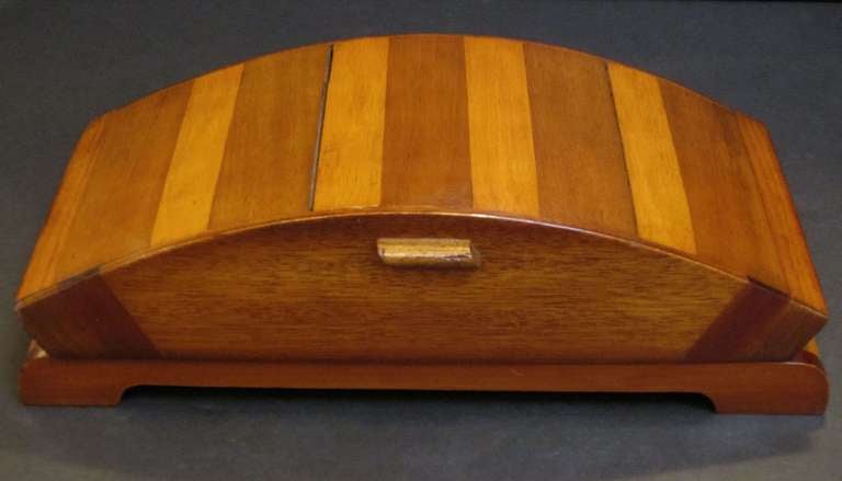 Art Deco Cigarette Box of Sandalwood (with Fitted Interior)