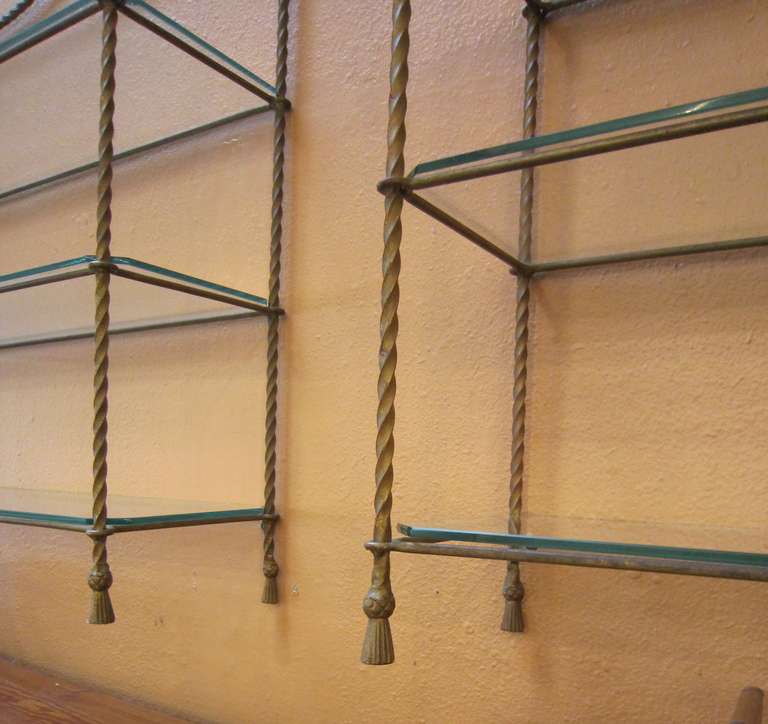 French Hanging Shelf of Gilt Metal 3