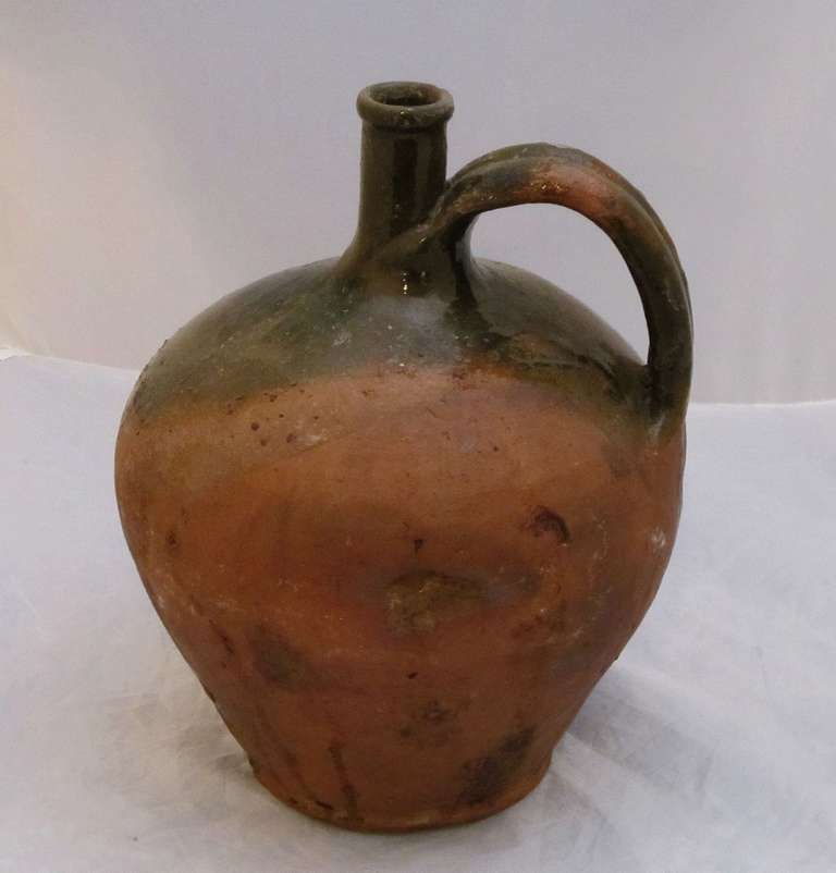 Glazed French Jug or Plongeon For Sale