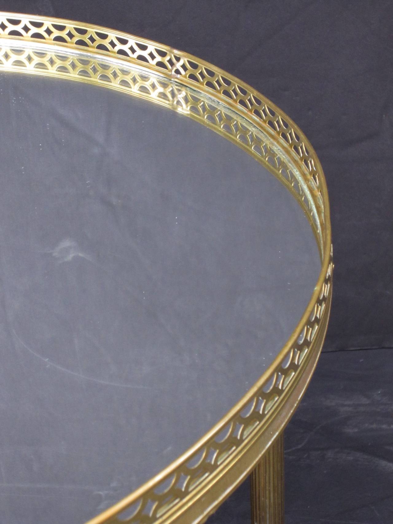 Brass French Mirrored Low Table