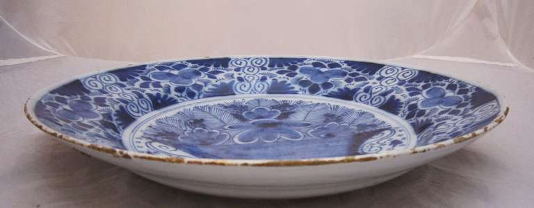 19th Century Early Delft Blue and White Charger