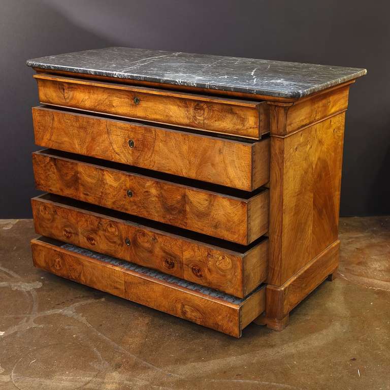 French Louis Philippe Chest or Commode with Marble Top
