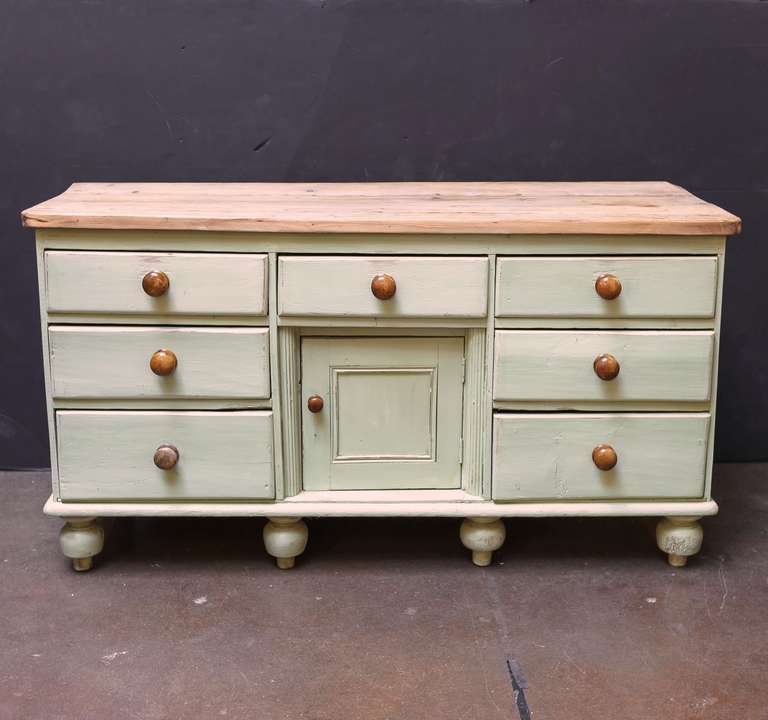 English Country Painted Cupboard Console Server 1