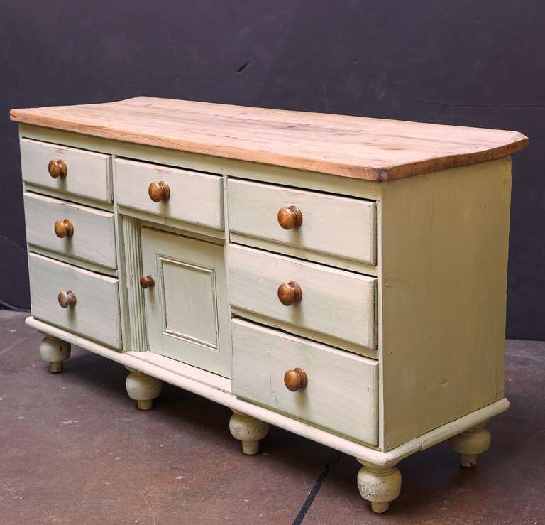 English Country Painted Cupboard Console Server 2