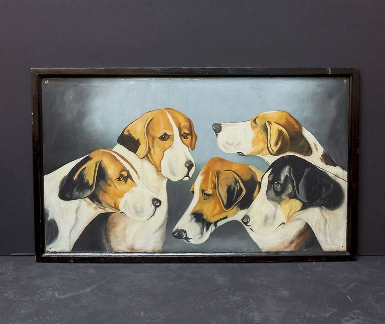 English Pub Sign - Hounds In Excellent Condition In Austin, TX