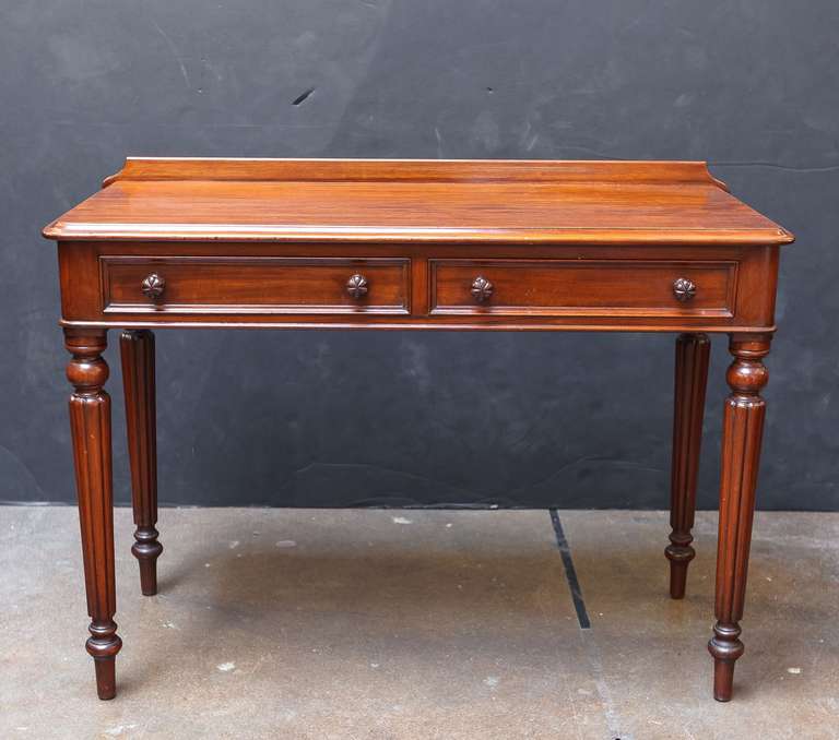 Scottish Writing Table of Mahogany In Excellent Condition In Austin, TX