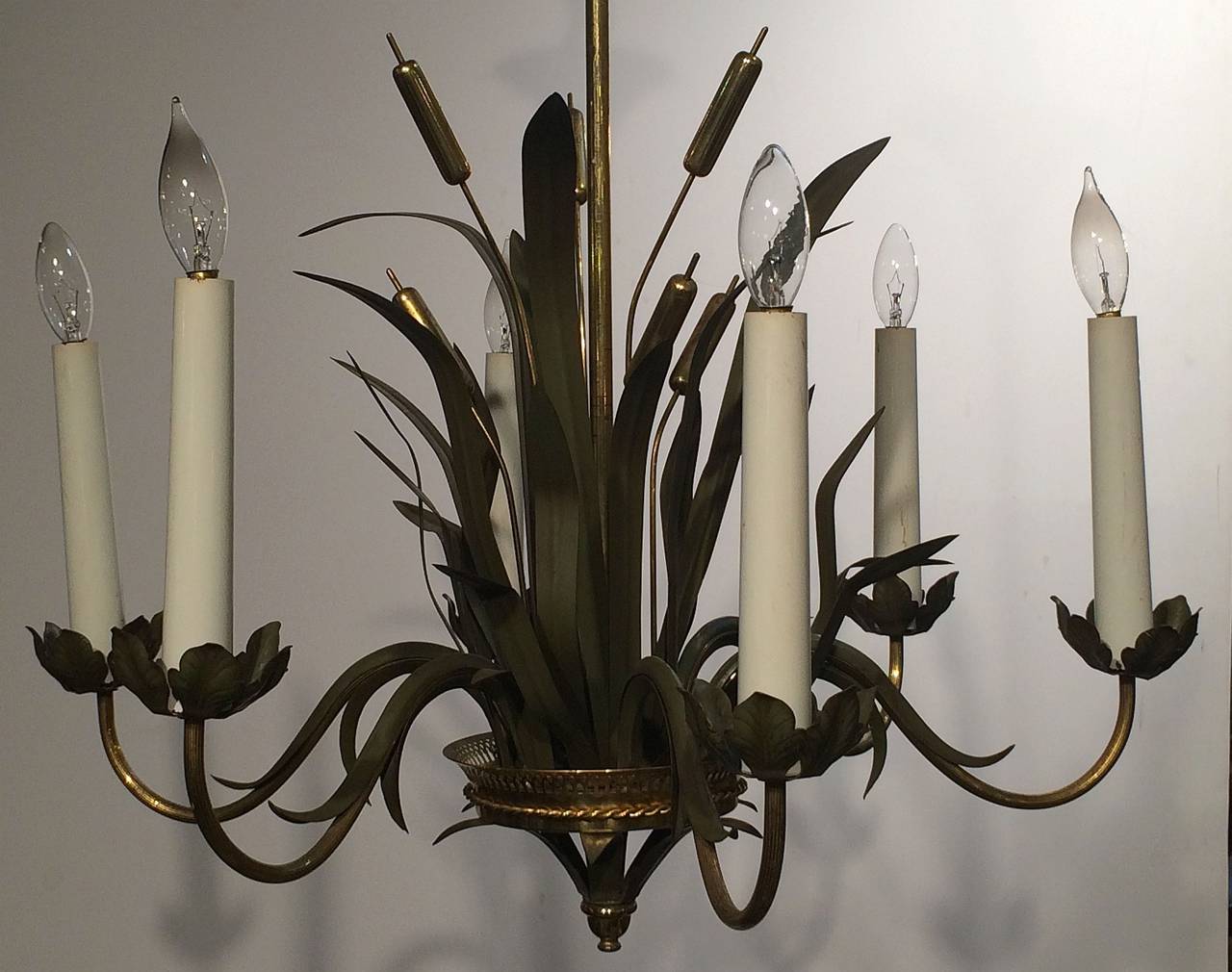 20th Century French Six-Light Chandelier by Maison Charles