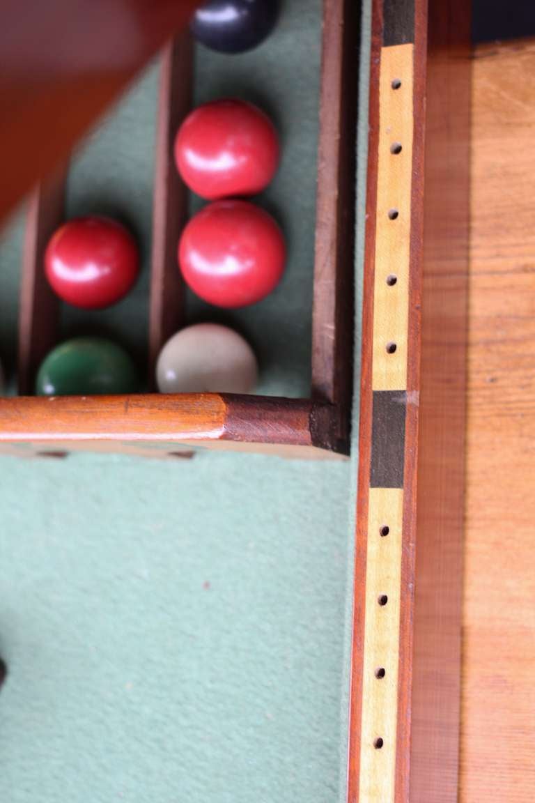 English Bagatelle Game Table and Accessories In Excellent Condition In Austin, TX
