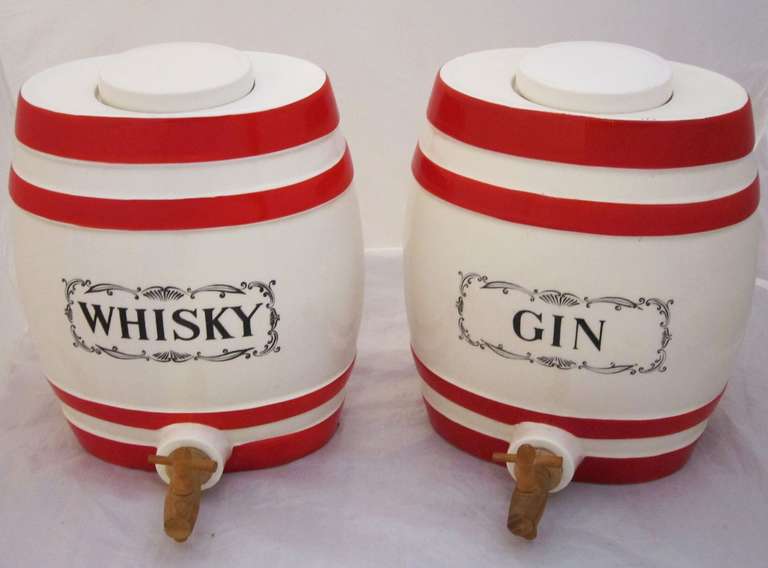 20th Century Pair of Scottish Large Spirit Decanters - Whisky and Gin (Priced Individually)