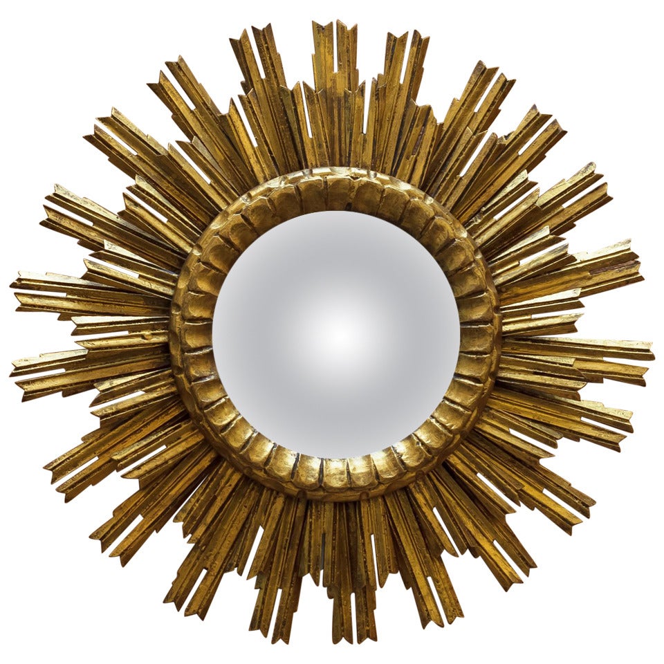 French Gilt Sunburst (or Starburst) Mirror (24" Diameter)
