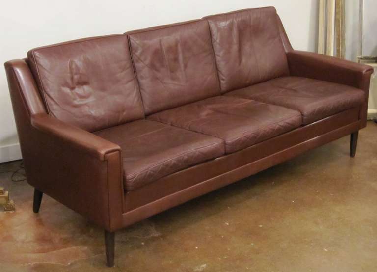 Danish Three-Seat Sofa In Excellent Condition In Austin, TX