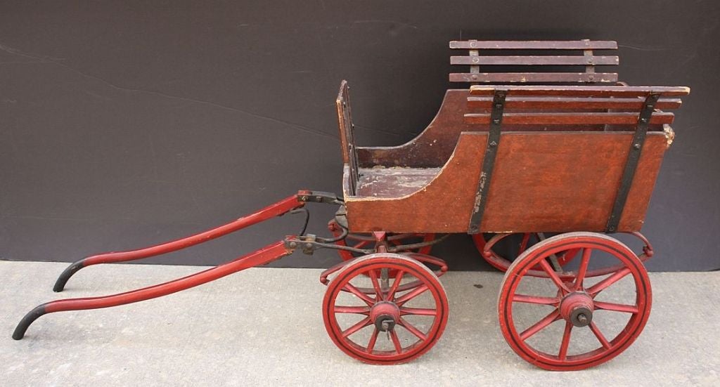 Iron English Painted Goat Cart