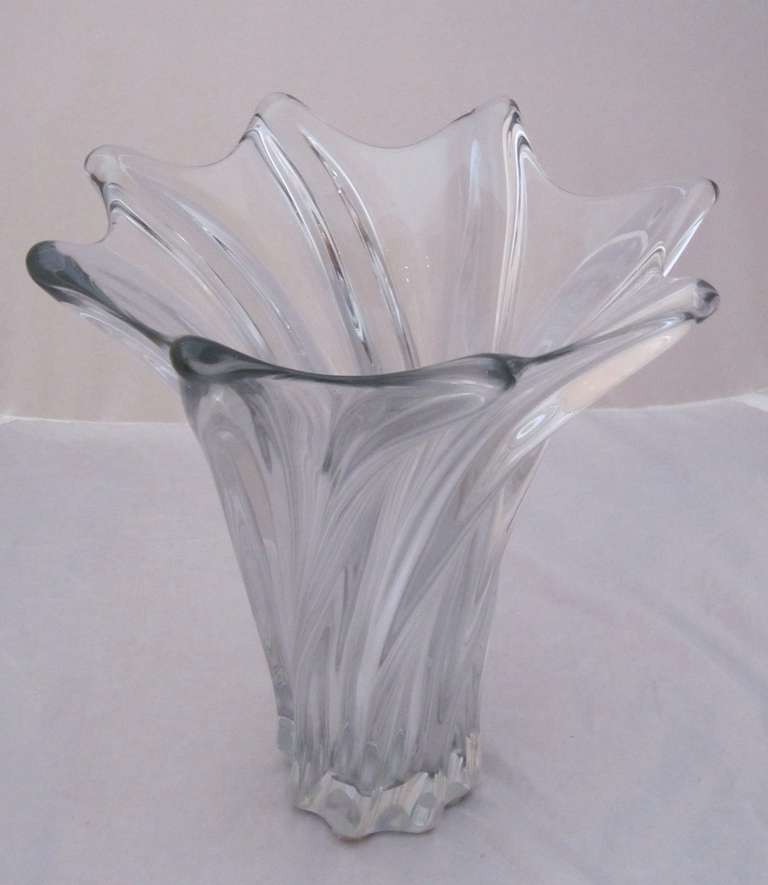 Mid-Century Modern Art Glass Vase by Vannes of Nancy, France