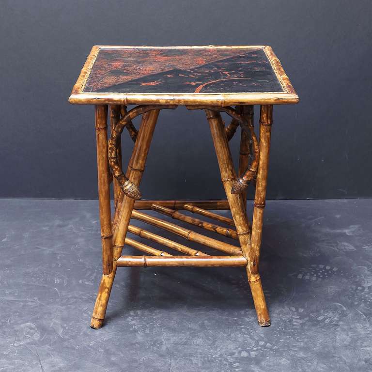English Bamboo Occasional Table In Excellent Condition In Austin, TX
