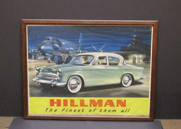 framed car posters