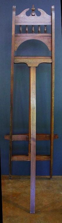 19th Century English Artist's or Display Easel of Carved Mahogany