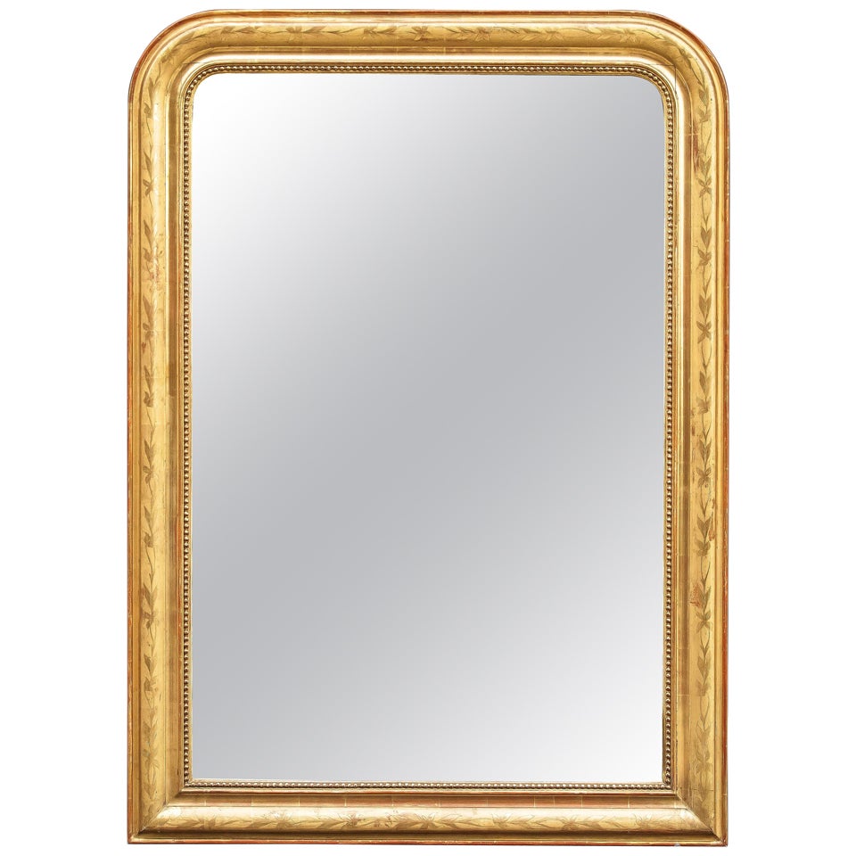 Louis Philippe Large Gilt Mirror (H 55 1/2 x W 39 3/4)