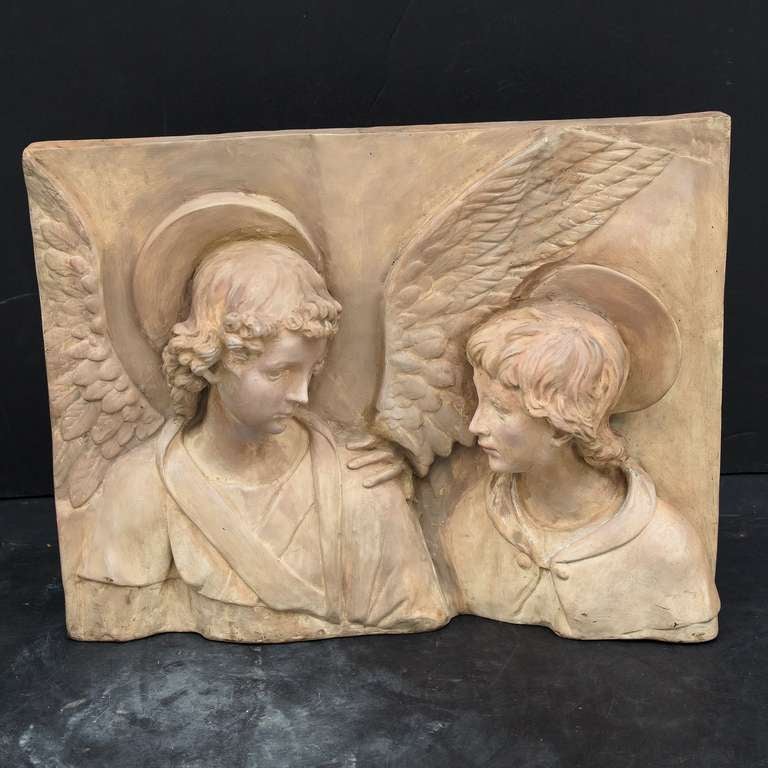 Italian Bas-Relief Plaque of Angels 2
