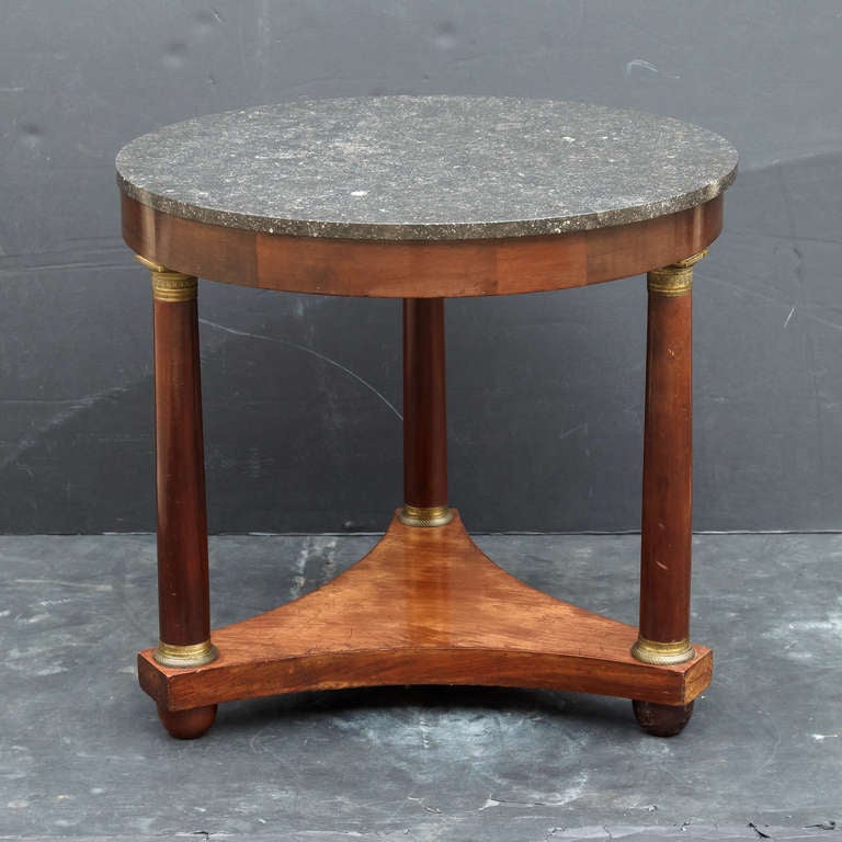 French MarbleTop Table or Guéridon in the Empire Style at 1stDibs
