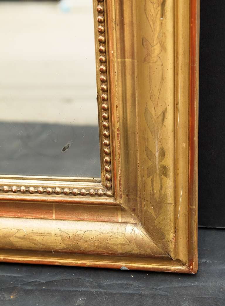 Louis Philippe Large Gilt Mirror (H 55 1/2 x W 39 3/4) 1